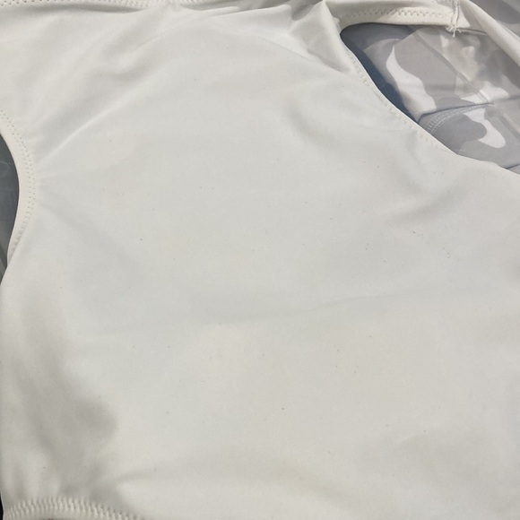 White Side Cut Outs One Piece Swim Suit - Picture 16 of 16